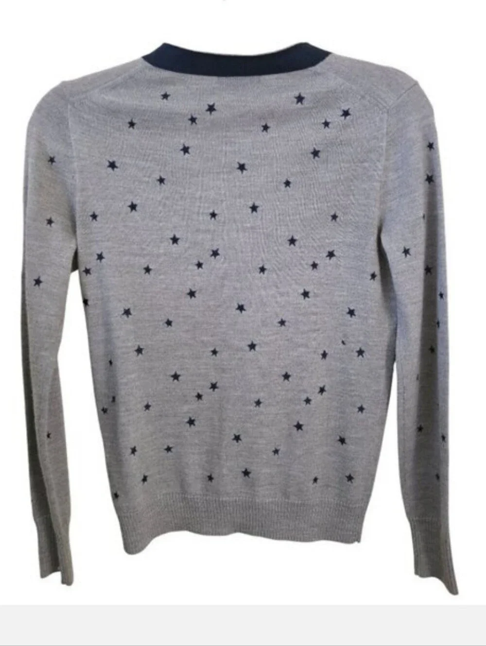 J. Crew Harlow cardigan Merino Wool Blend Star Embroidery Sz.S